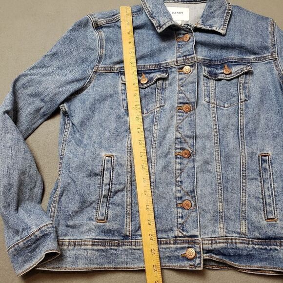 Women's Jean Jacket Size L Old Navy Denim Jacket - Picture 12 of 12